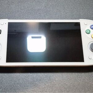 Sleek White Handheld Gaming Console